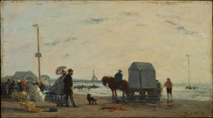 🐚 Strandscene i Trouville – Eugène Boudin (1863)