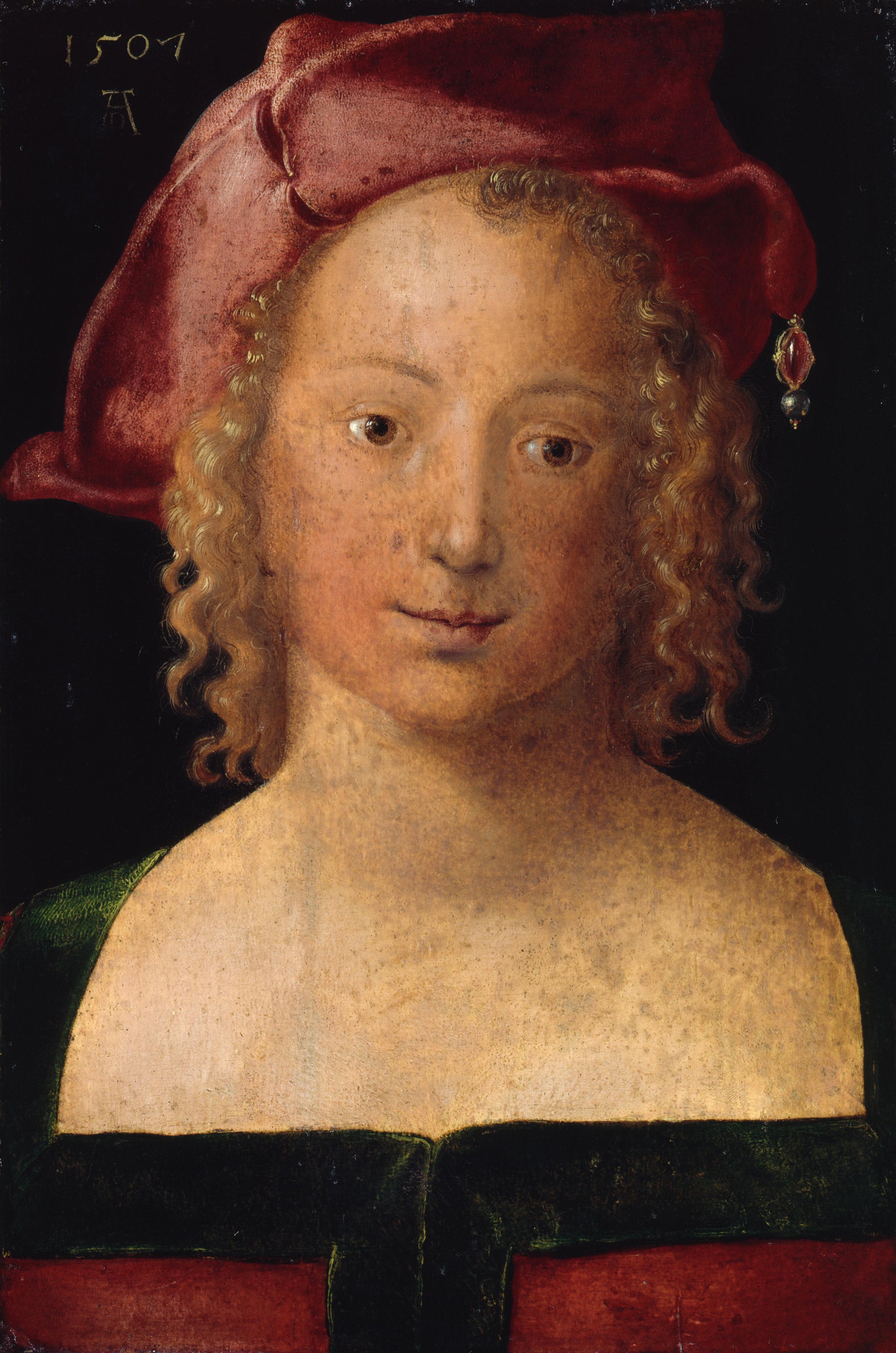 Ung kvinde med rød baret - Albrecht Dürer