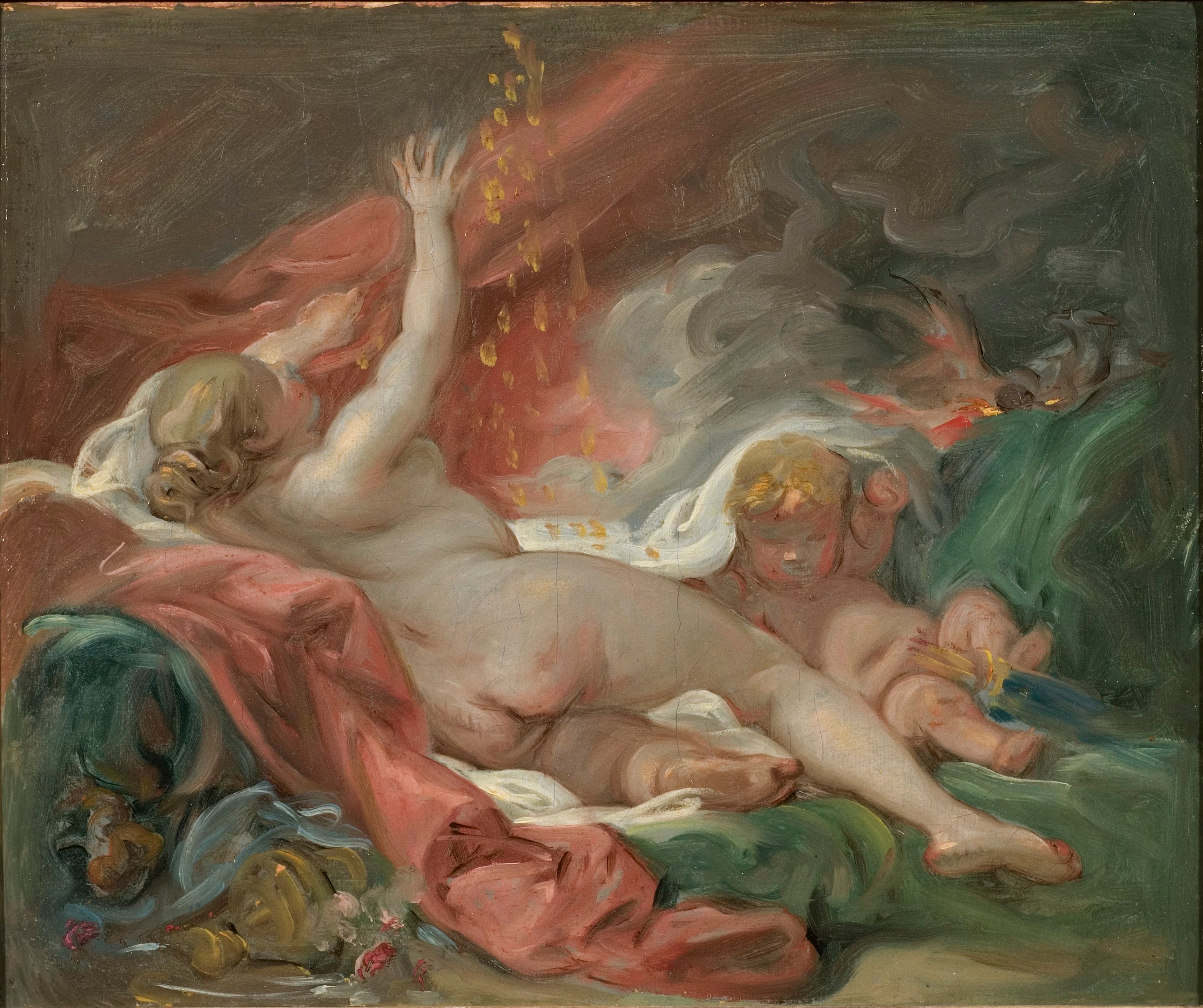 Danaé et la Pluie d'Or. Étude - François Boucher