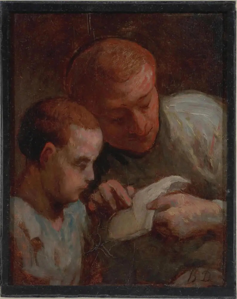 La leçon de lecture - Honoré Daumier - Alpha Reproduction