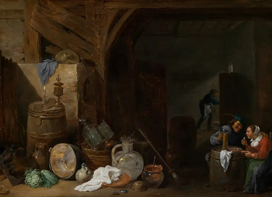 Repas dans la grange - David Teniers le Jeune - Alpha Reproduction