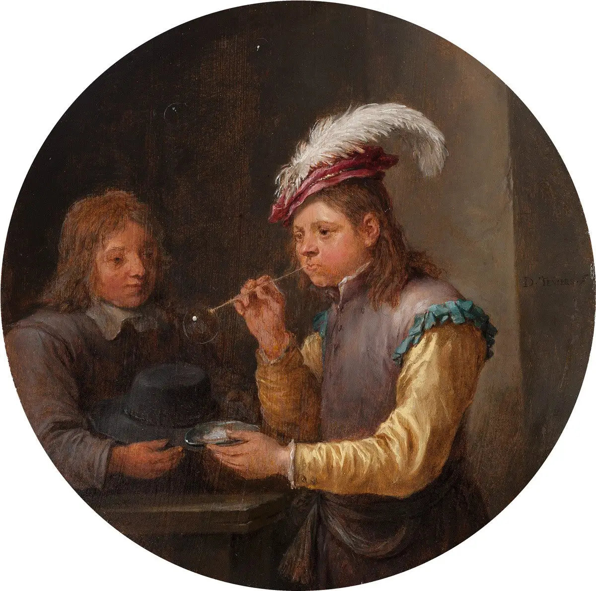 Garçon soufflant des bulles - David Teniers le Jeune - Alpha Reproduction