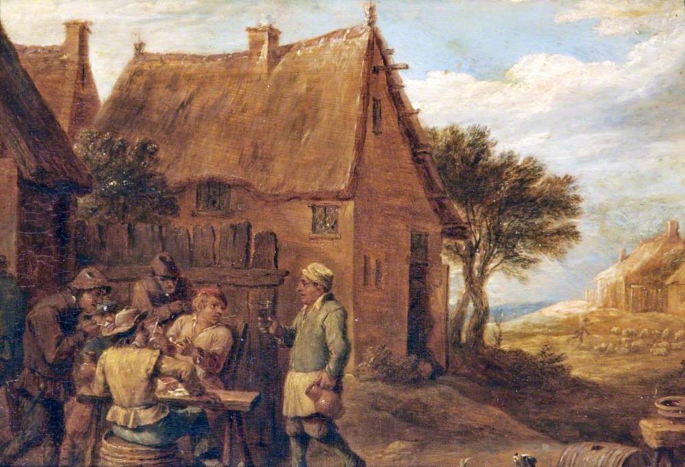 Des rustres devant une taverne - David Teniers le Jeune
