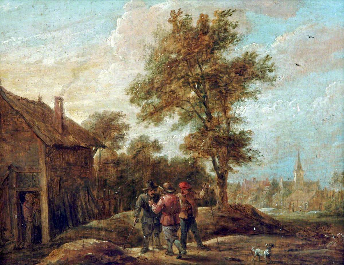 Des rustres dans un paysage - David Teniers le Jeune