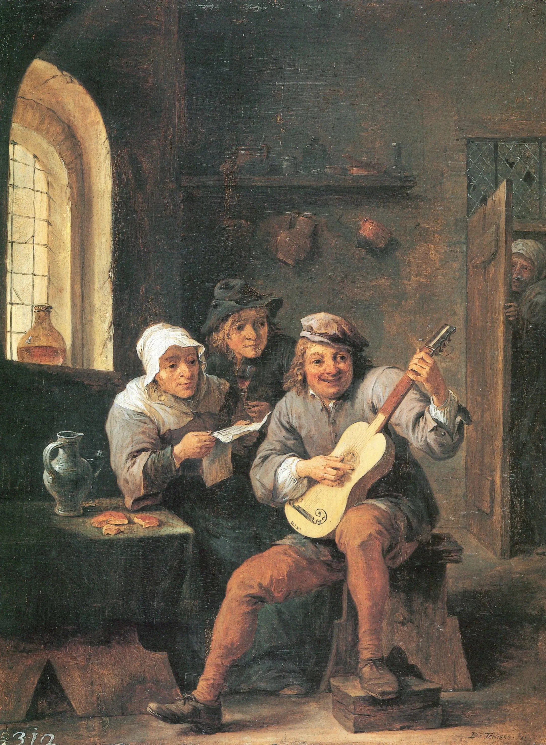Le joueur de luth - David Teniers le Jeune - Alpha Reproduction