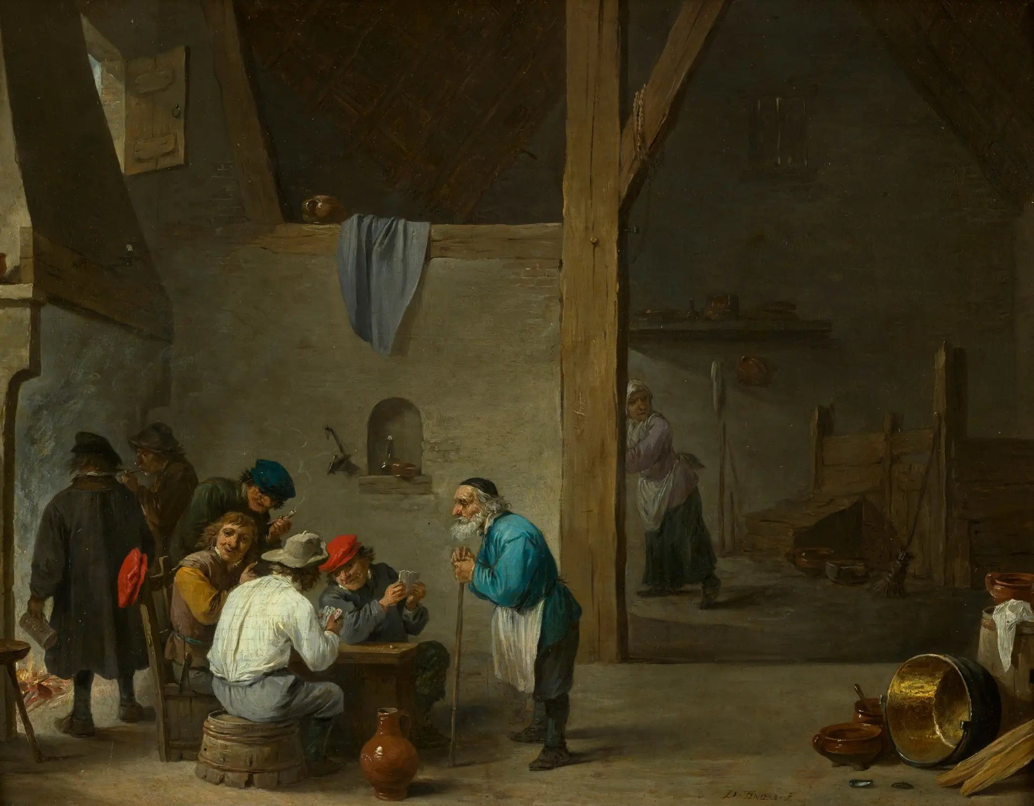 Les joueurs de cartes - David Teniers le Jeune - Alpha Reproduction