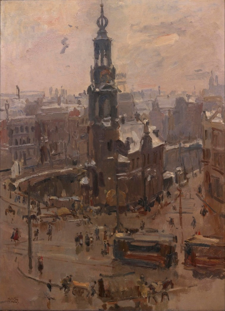 Le Munt à Amsterdam en hiver - Isaac Israëls - Alpha Reproduction