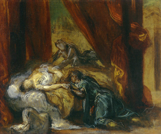 Reproduction du tableau « La mort de Desdémone - Eugène Delacroix » par Alpha Reproduction en peinture à l’huile