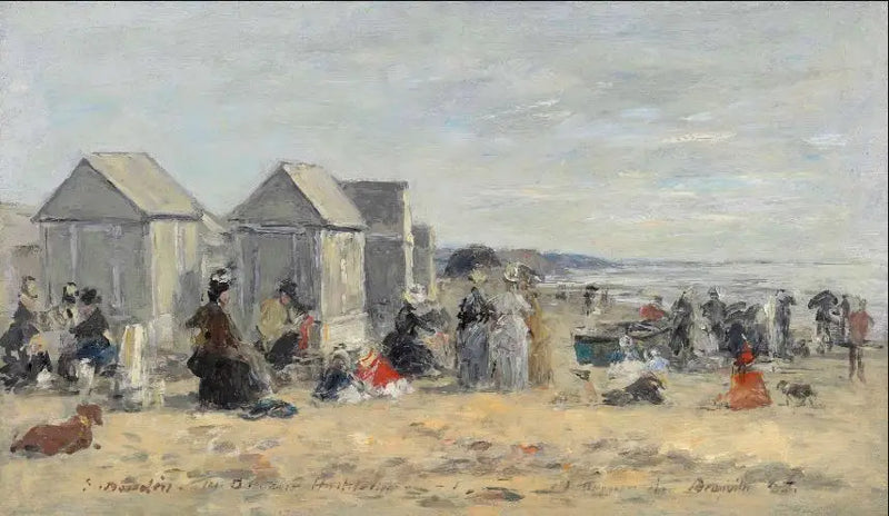 Deauville. Strandscene - Eugène Boudin