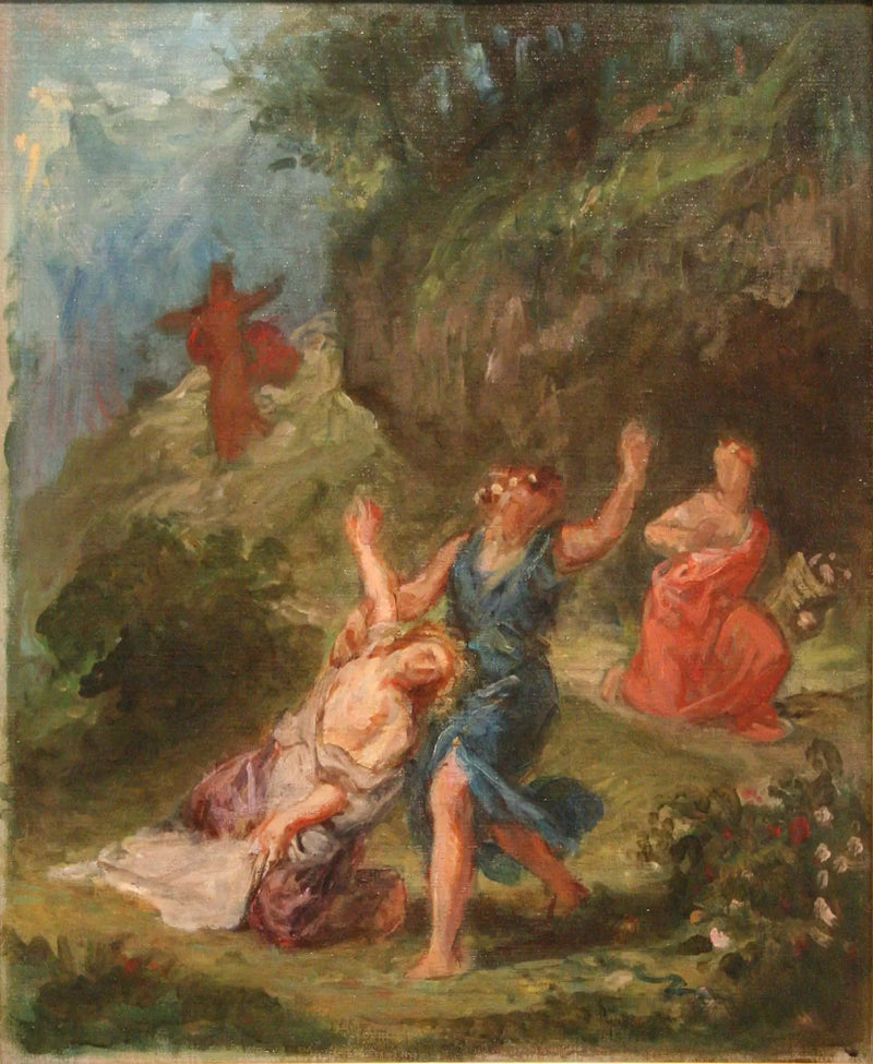 Orfeus redder Eurydike - Eugène Delacroix