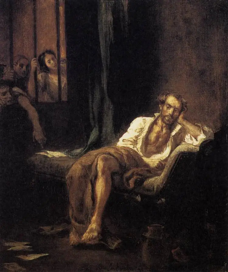 Reproduction du tableau « Tasse à l'hôpital de St Anne Ferrara - Eugène Delacroix » par Alpha Reproduction en peinture à l’huile