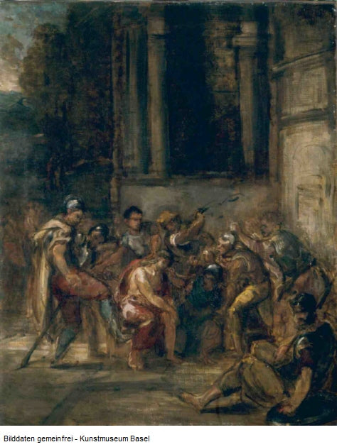 Reproduction du tableau « Le Christ au prétoire - Eugène Delacroix » par Alpha Reproduction en peinture à l’huile