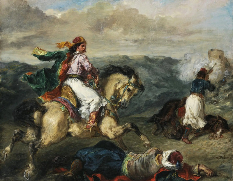 Kamp mellem grækere og tyrkere - Eugène Delacroix