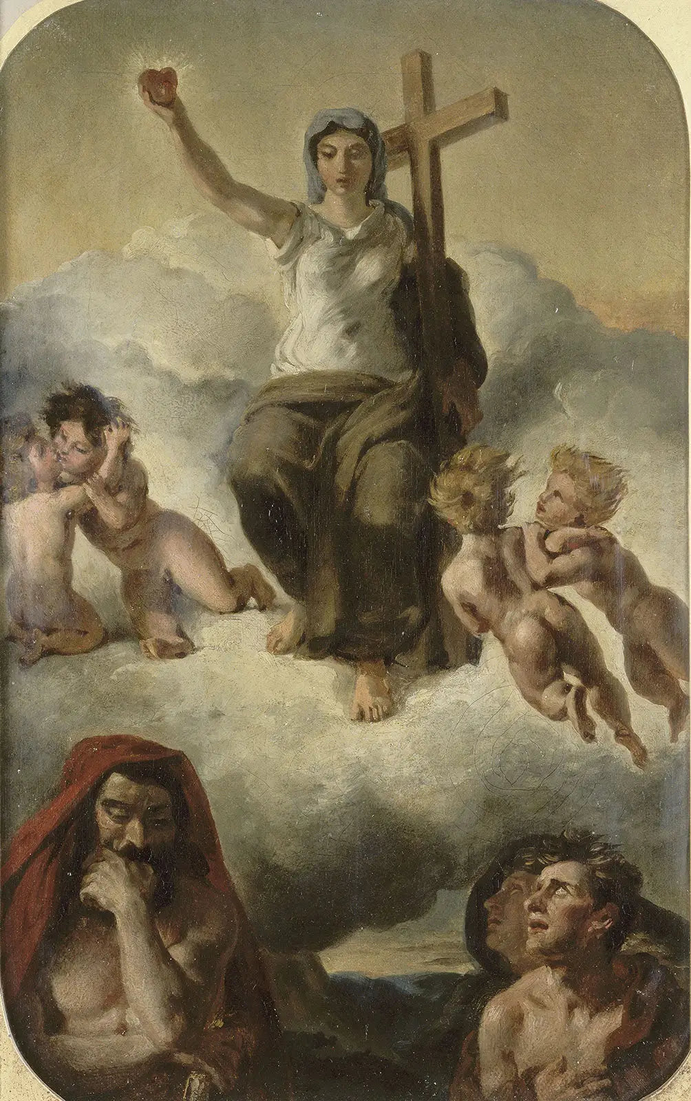 Reproduction du tableau « Étude pour la Vierge du Sacré-Cœur - Eugène Delacroix » par Alpha Reproduction en peinture à l’huile
