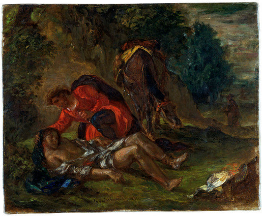 Reproduction du tableau « Le bon Samaritain - Eugène Delacroix » par Alpha Reproduction en peinture à l’huile