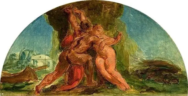 Herkules befrier Hésione - Eugène Delacroix