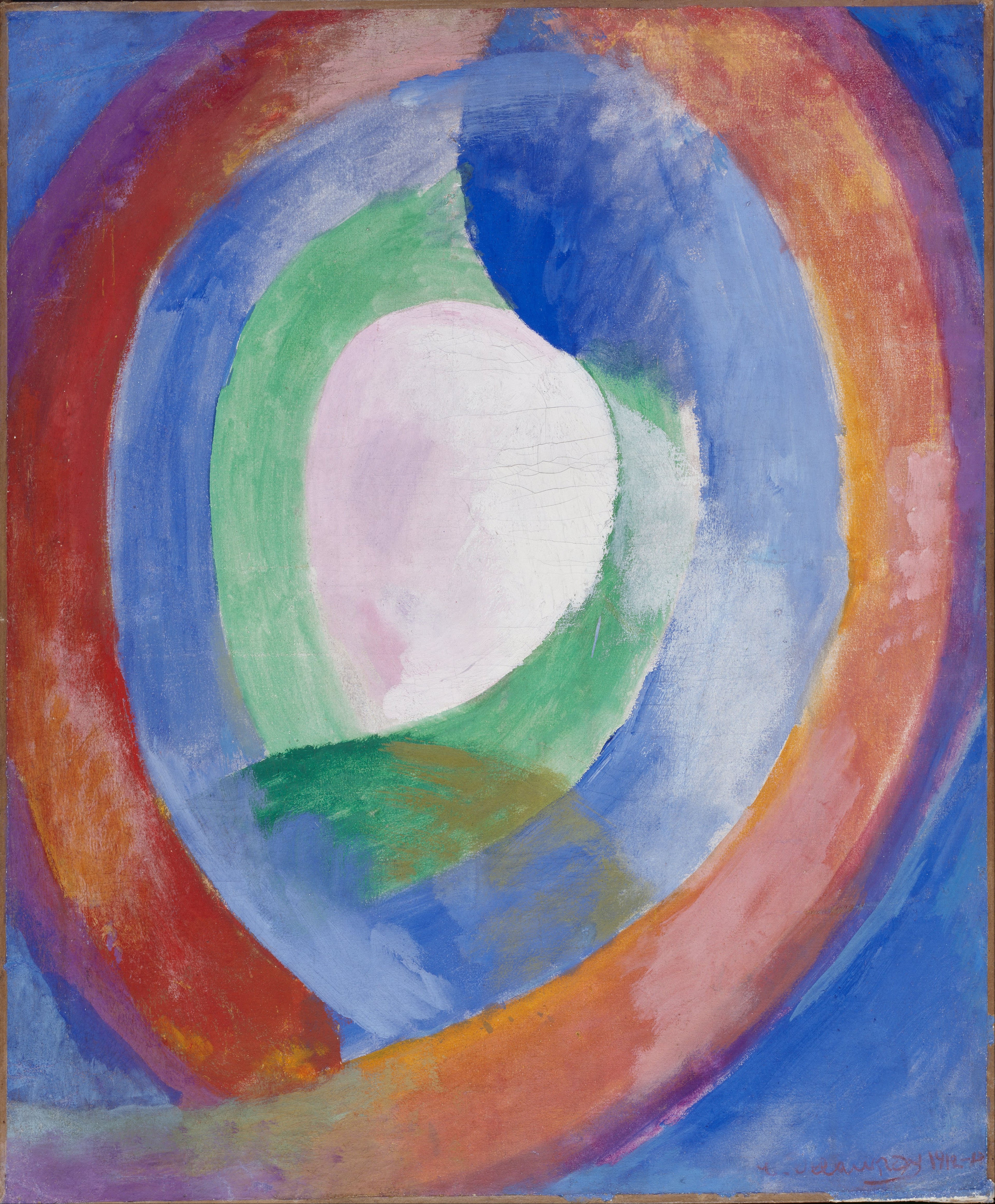 Reproduction du tableau « Formes circulaires, Lune no. 1 - Robert Delaunay » par Alpha Reproduction en peinture à l’huile