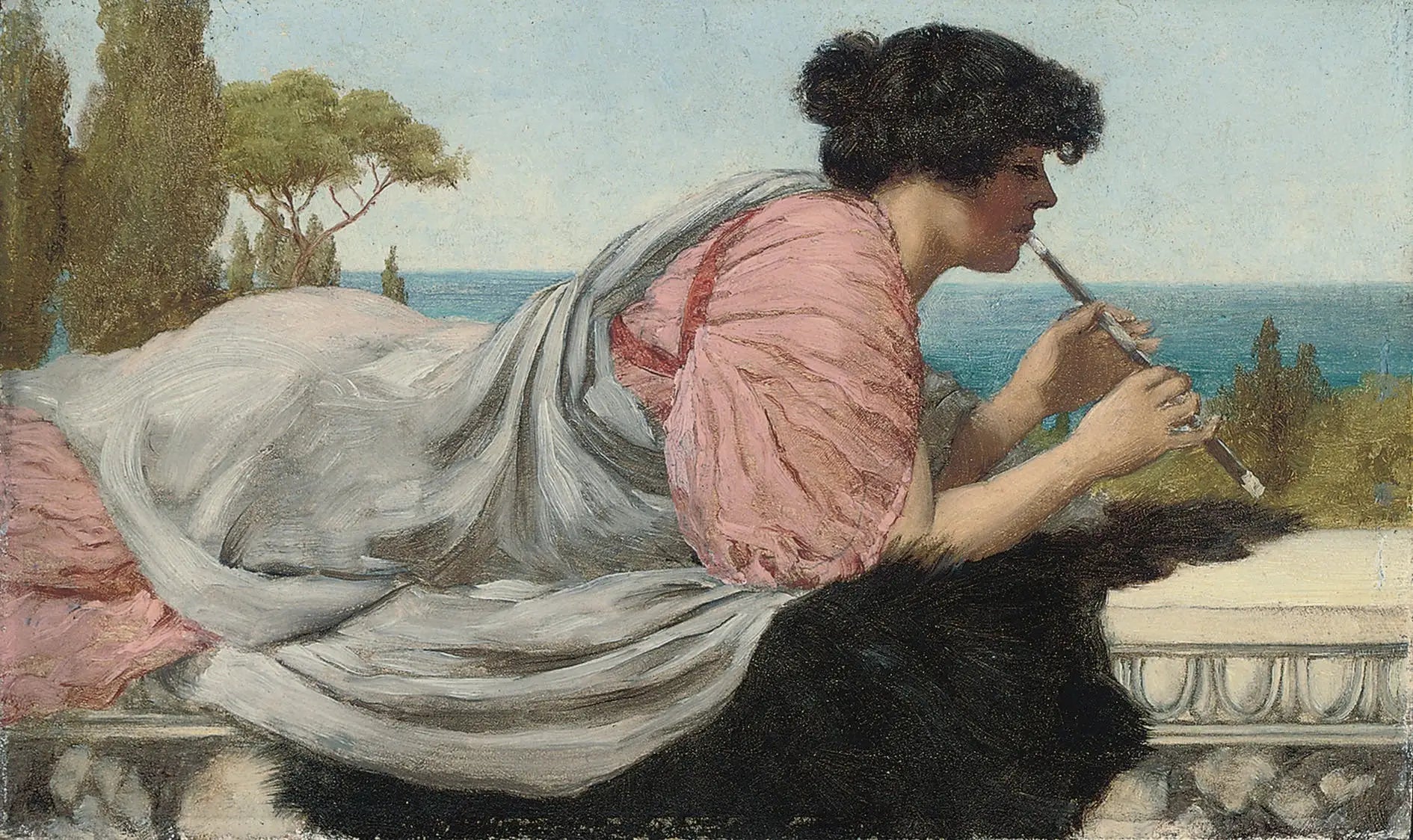 La Mélodie - John William Godward - Alpha Reproduction