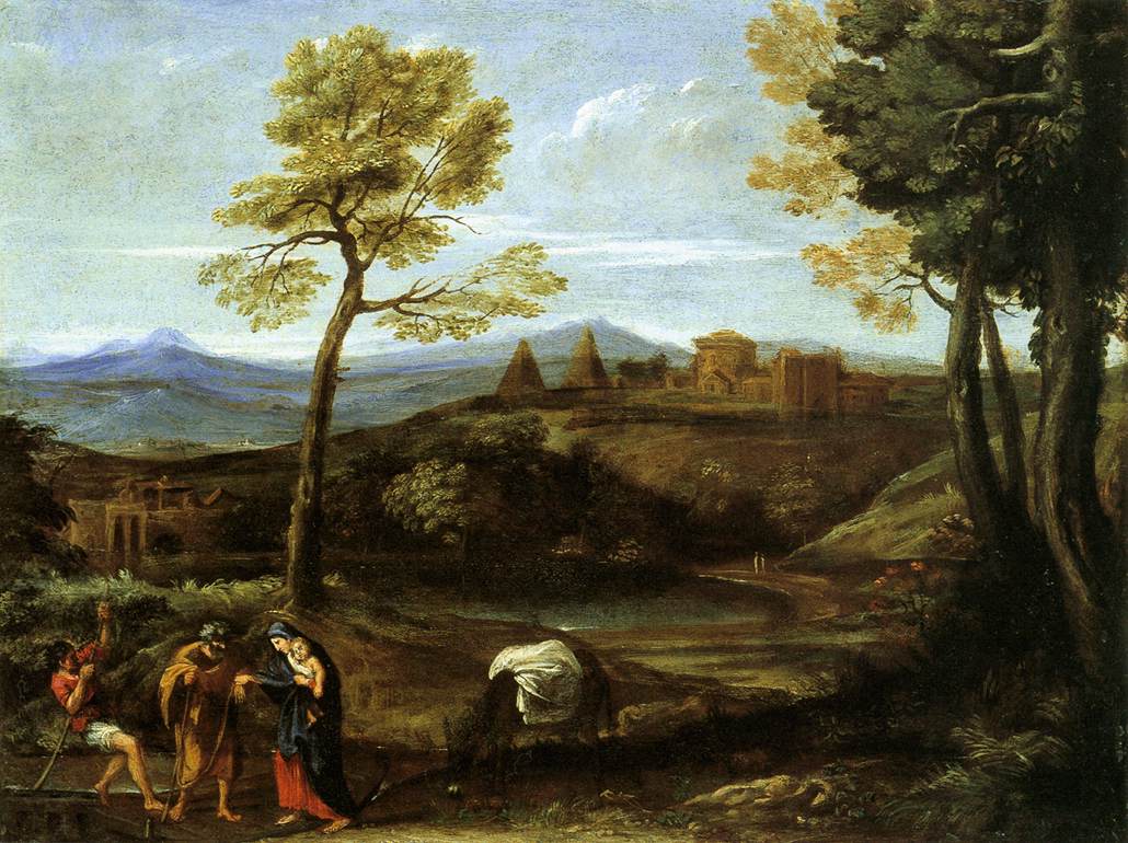 Paysage avec La fuite en Egypte - Domenichino - Alpha Reproduction