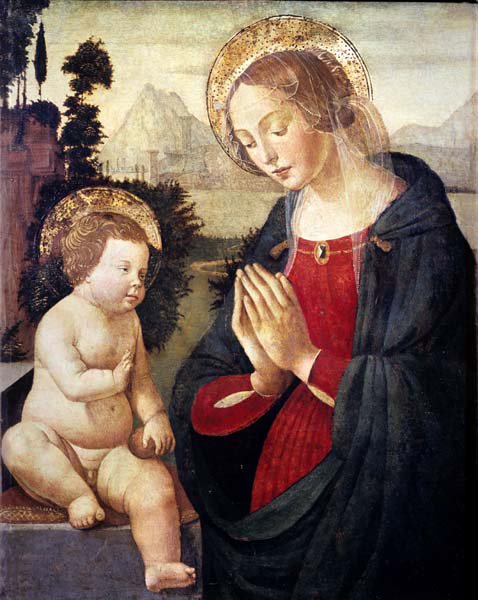 Adoration de l'Enfant. - Domenico Ghirlandaio