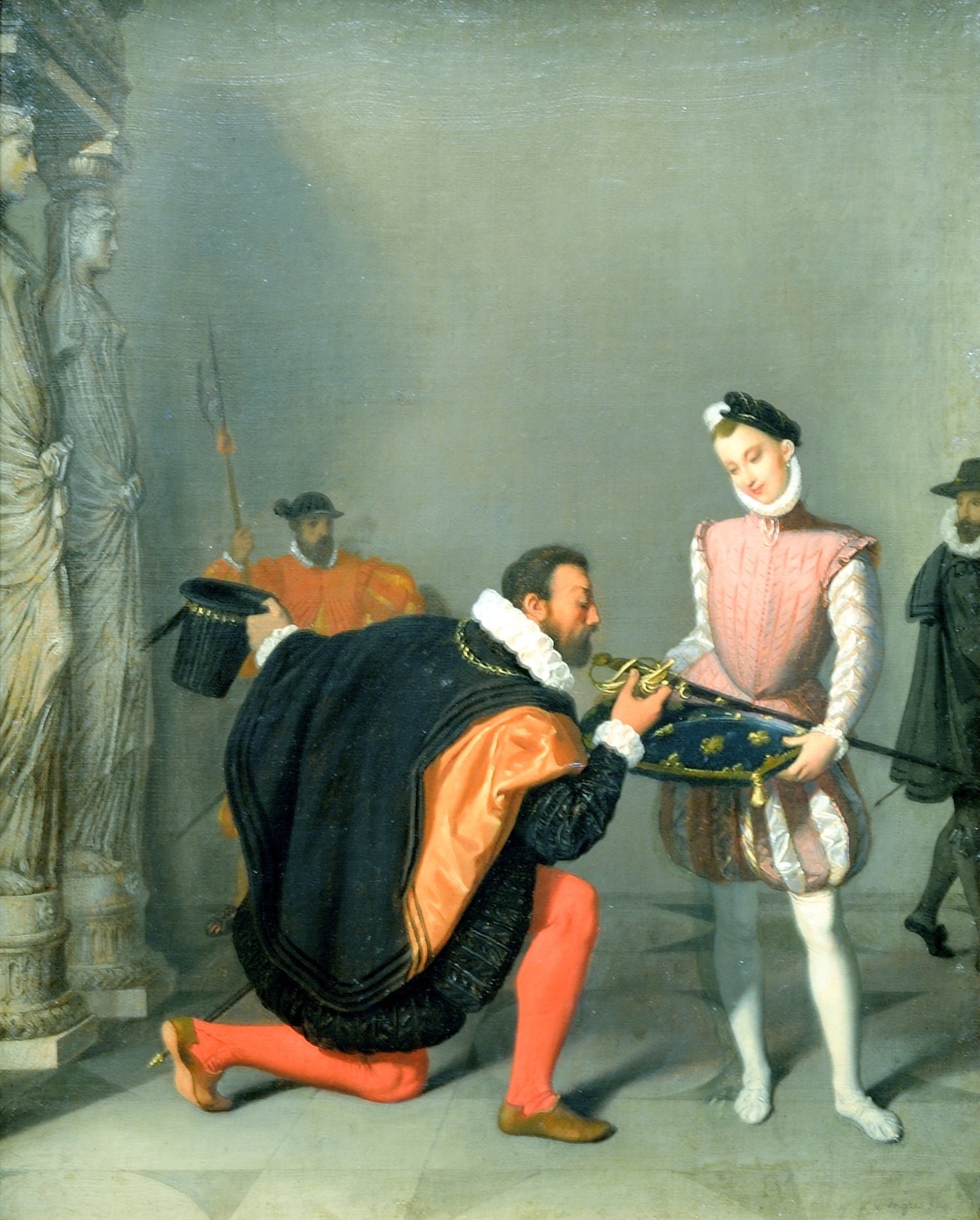 Don Pedro de Tolède kysser sværdet af Henri IV - Jean-Auguste-Dominique Ingres