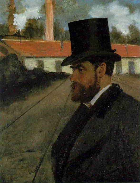 Henri Rouart foran sin fabrik - Edgar Degas