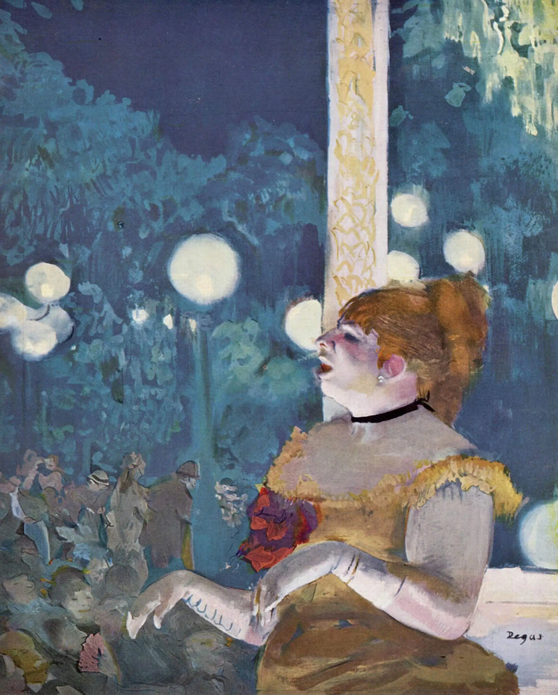 På café-koncert. Hunden sang - Edgar Degas