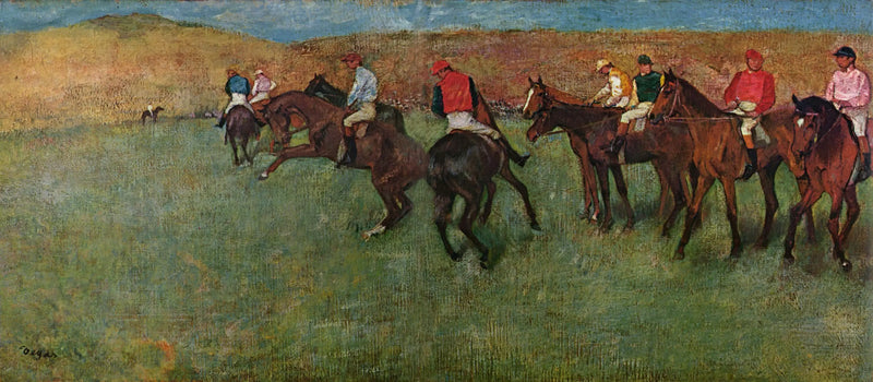 På løbene: før afgang - Edgar Degas