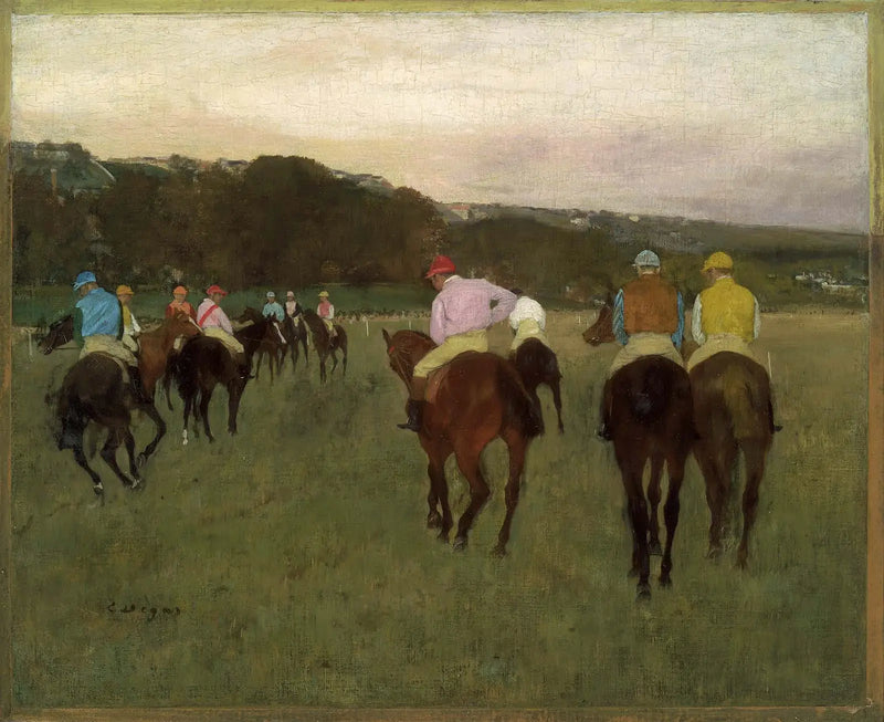 Hestevæddeløb i Longchamp - Edgar Degas