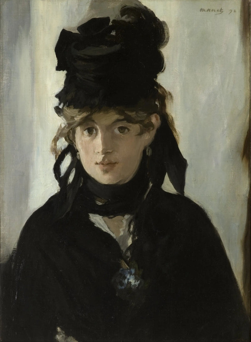 Berthe Morisot med buket af violer - Édouard Manet