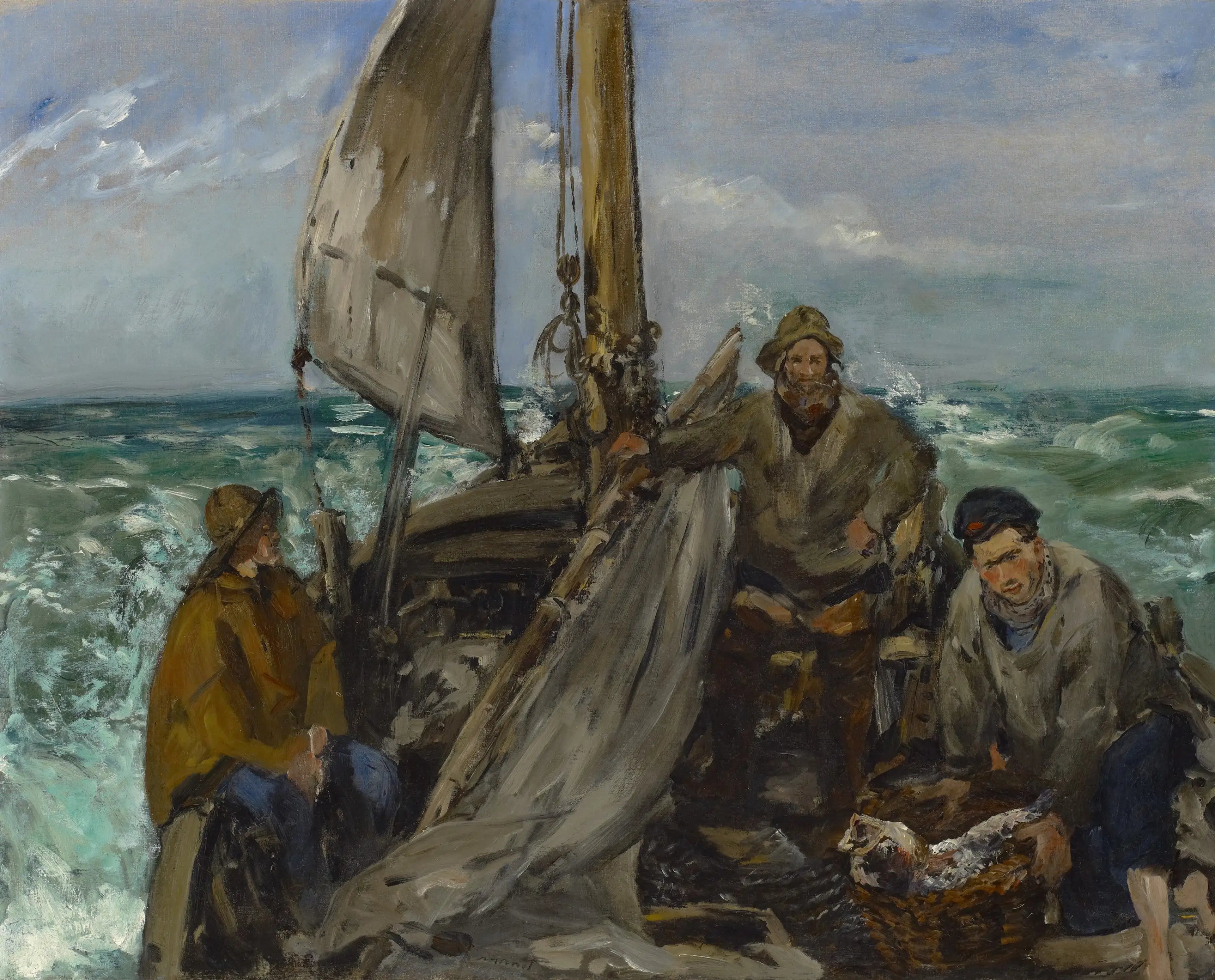 Reproduction du tableau « Les travailleurs de la mer - Édouard Manet » par Alpha Reproduction en peinture à l’huile