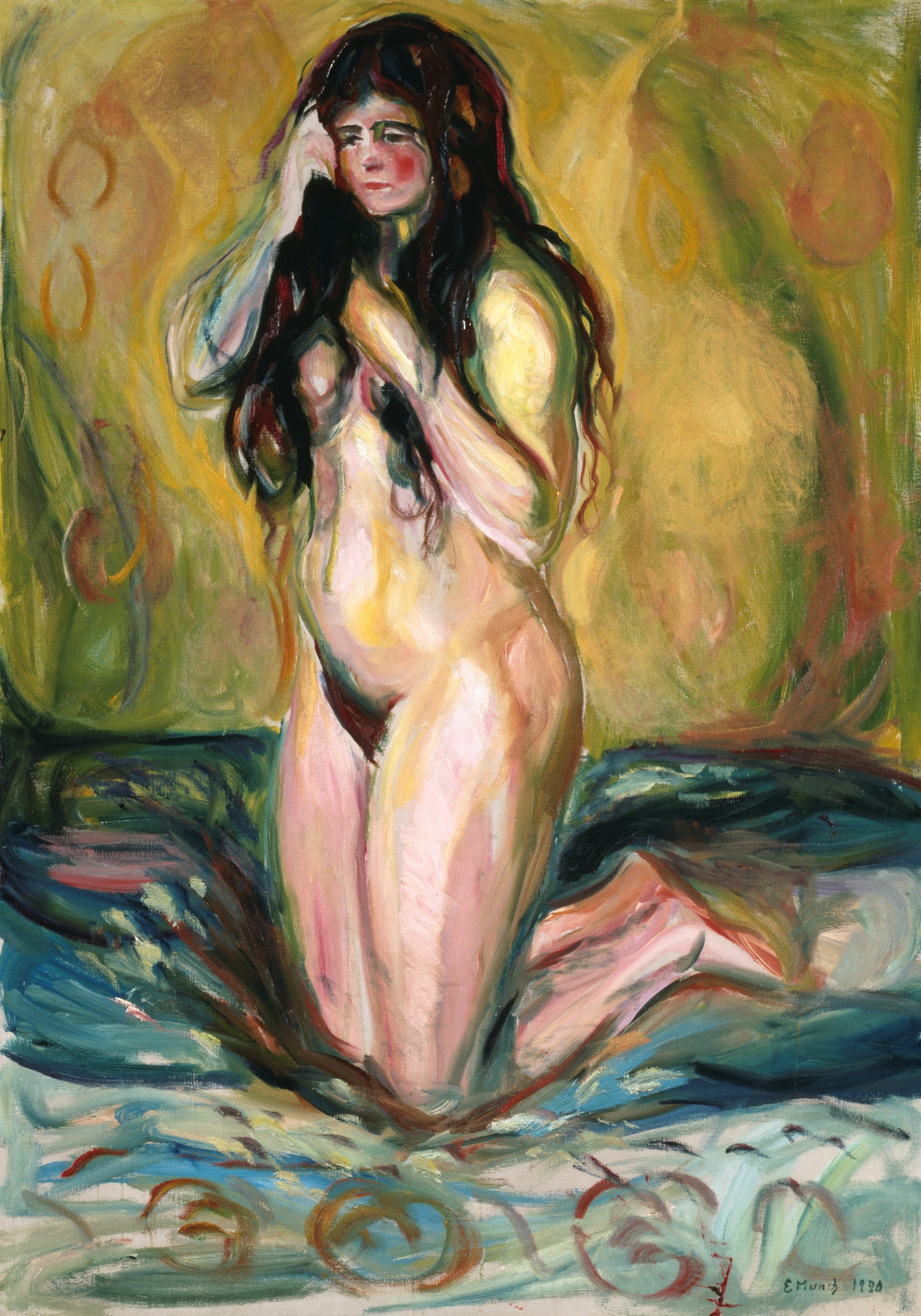 Reproduction du tableau « Nu agenouillé - Edvard Munch » par Alpha Reproduction en peinture à l’huile