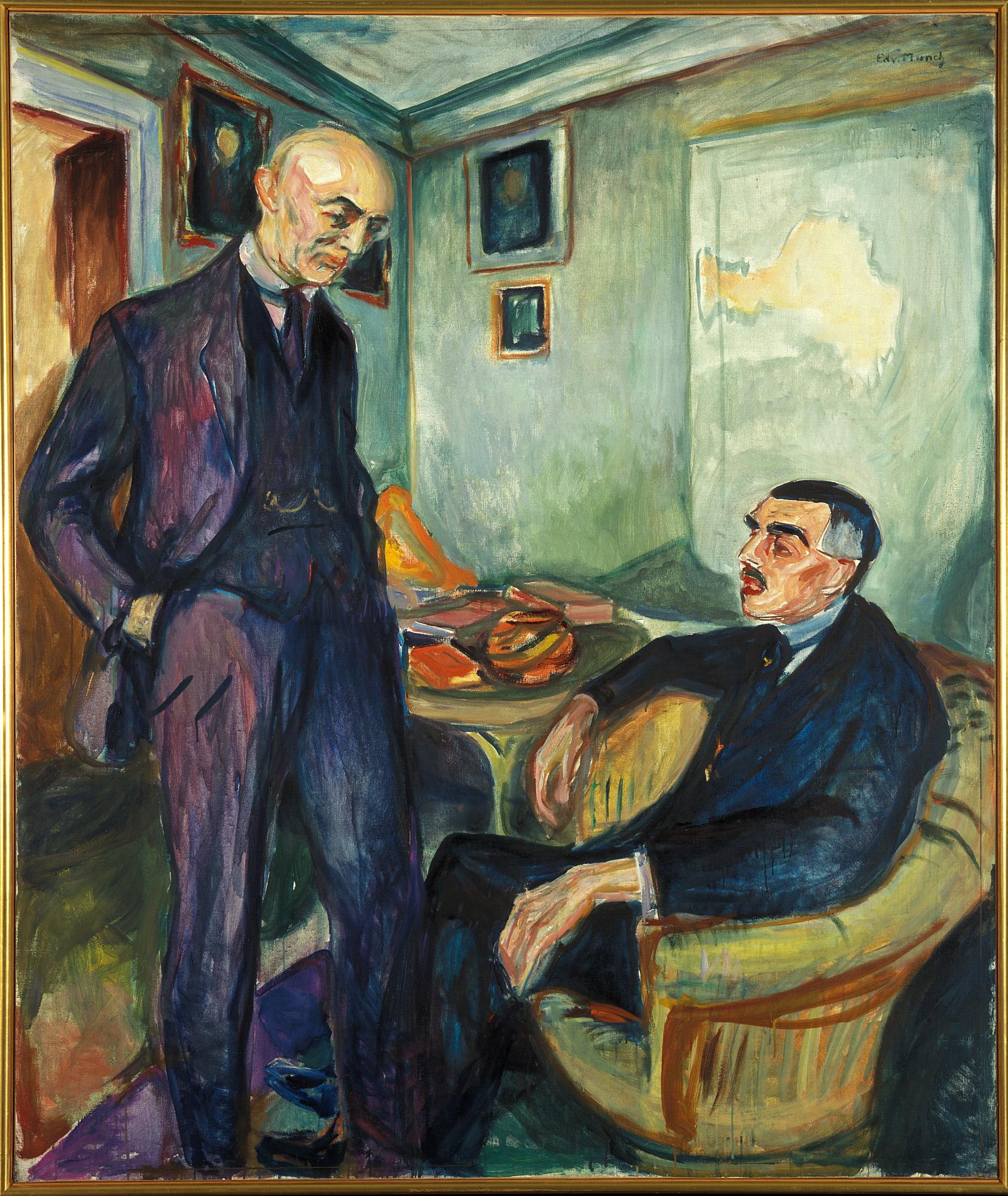 Reproduction du tableau « Lucien Dedichen et Jappe Nilssen - Edvard Munch » par Alpha Reproduction en peinture à l’huile