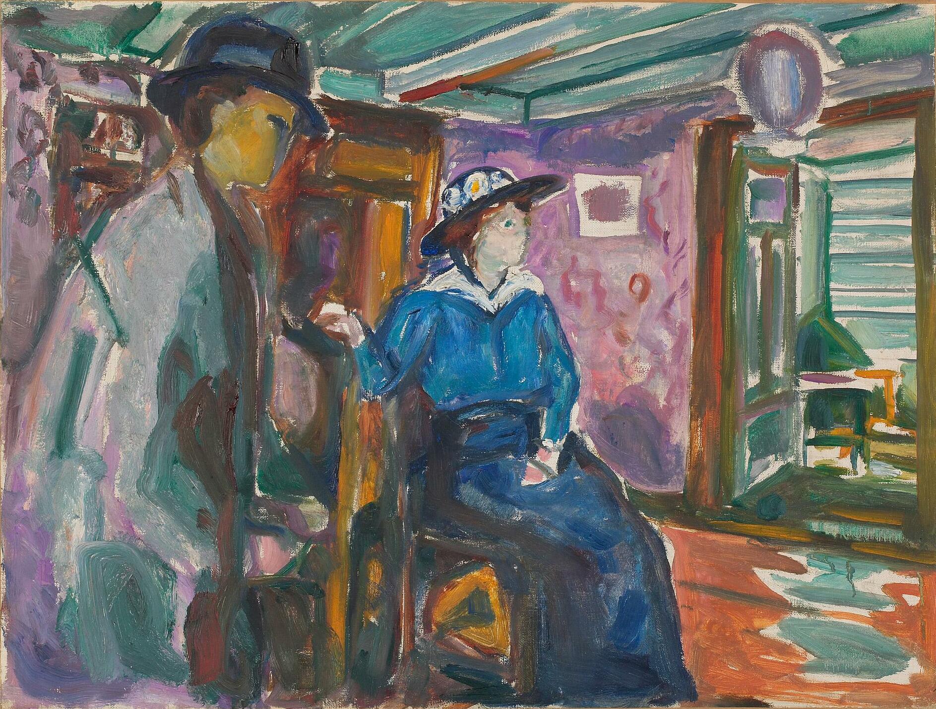 Reproduction du tableau « Homme et Femme - Edvard Munch » par Alpha Reproduction en peinture à l’huile