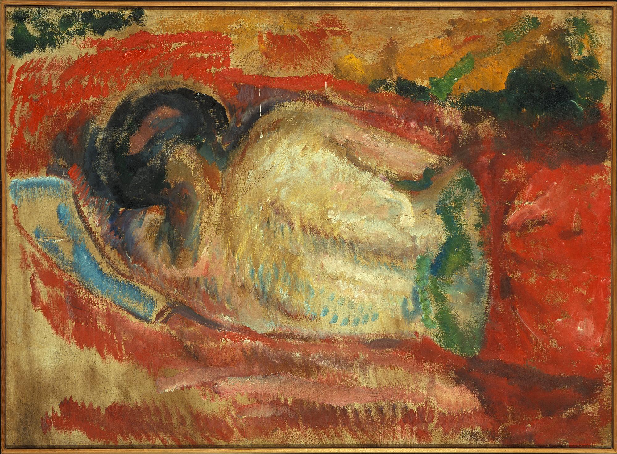 Reproduction du tableau « Nu féminin de dos - Edvard Munch » par Alpha Reproduction en peinture à l’huile
