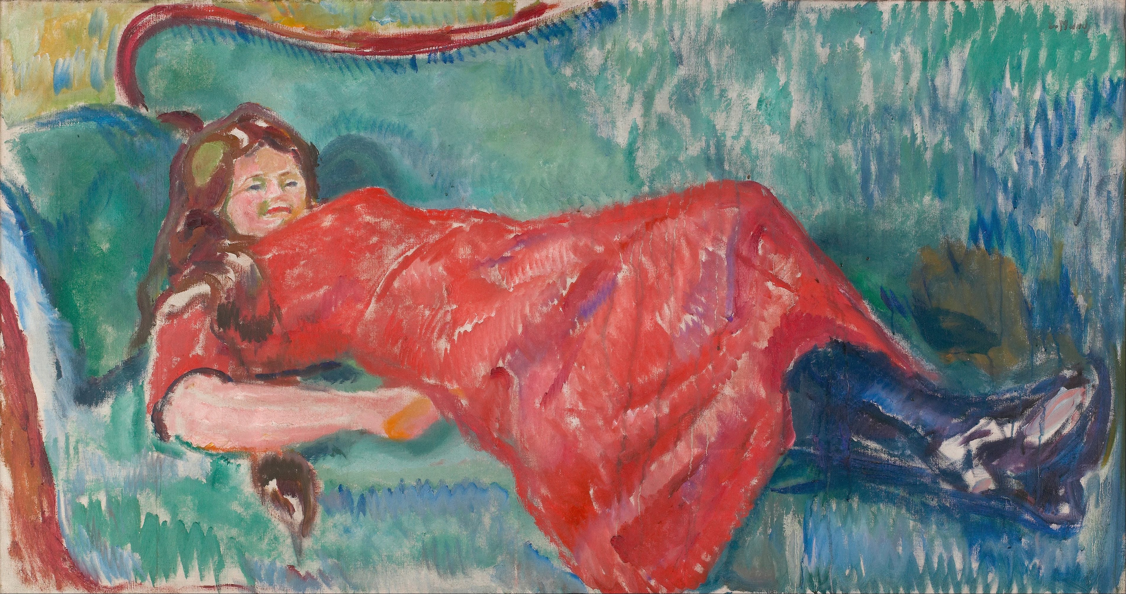 Reproduction du tableau « Sur le canapé - Edvard Munch » par Alpha Reproduction en peinture à l’huile
