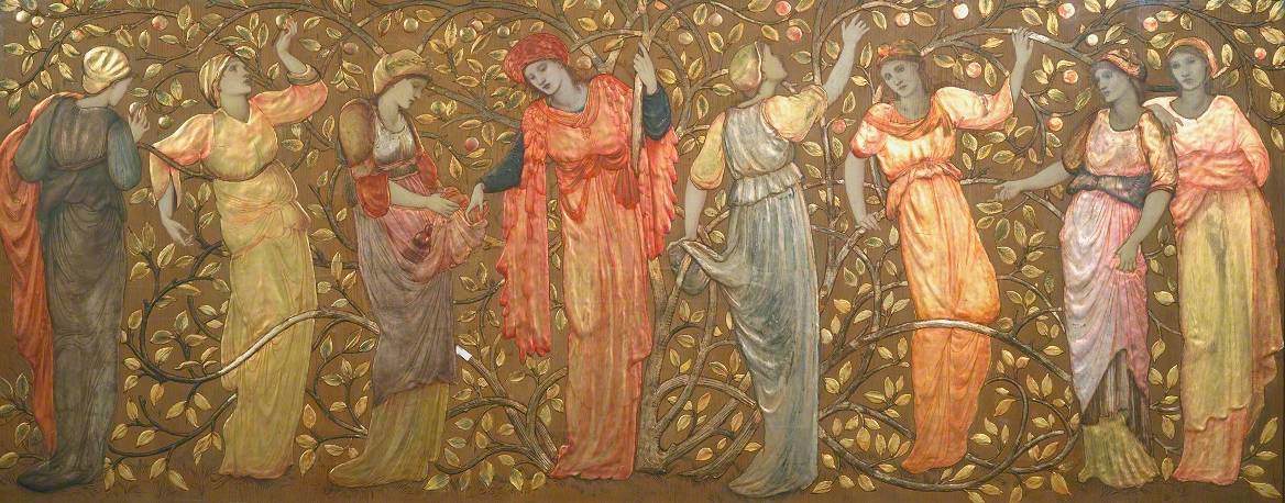 Frise des huit femmes cueillant des pommes - Edward Burne-Jones - Alpha Reproduction
