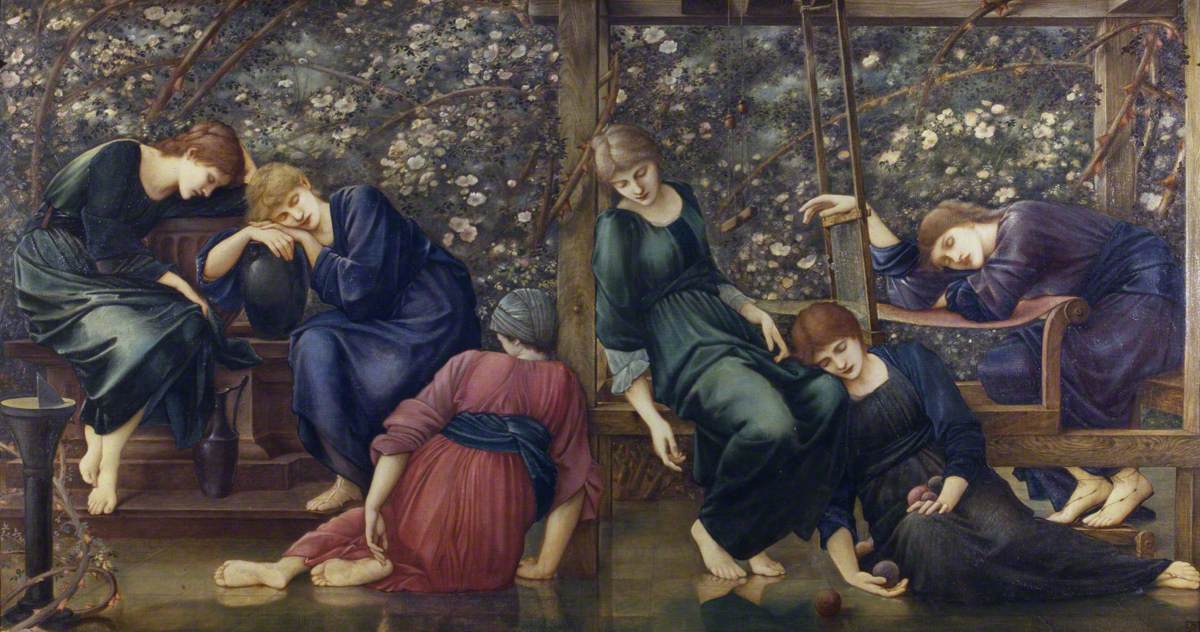 La Cour du Jardin (de la série Briar Rose) - Edward Burne-Jones - Alpha Reproduction