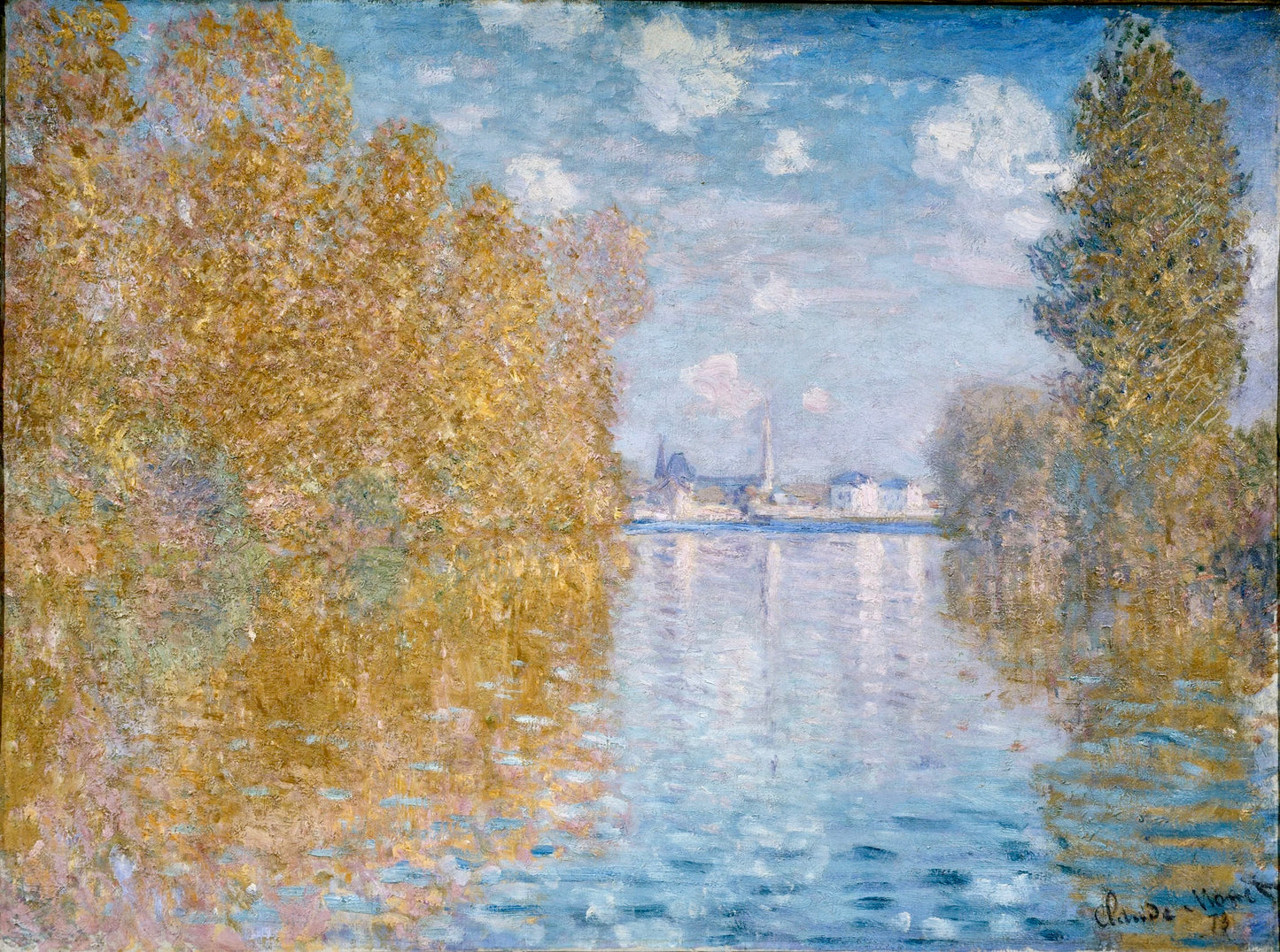 🎨 Efterårseffekt på Seinen – Claude Monet (omkring 1880)