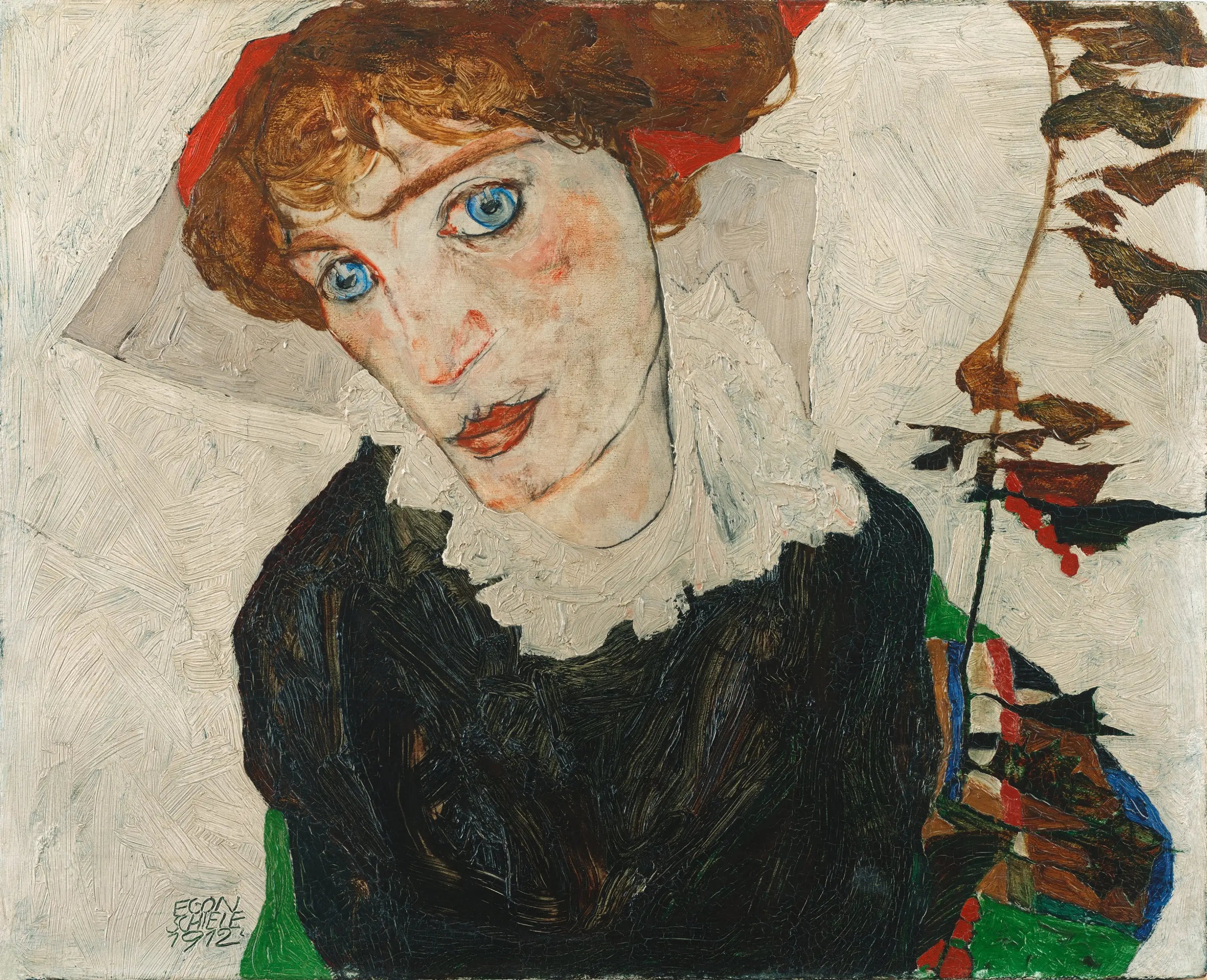 Reproduction du tableau « Portrait de Walburga Neuzil - Egon Schiele » par Alpha Reproduction en peinture à l’huile