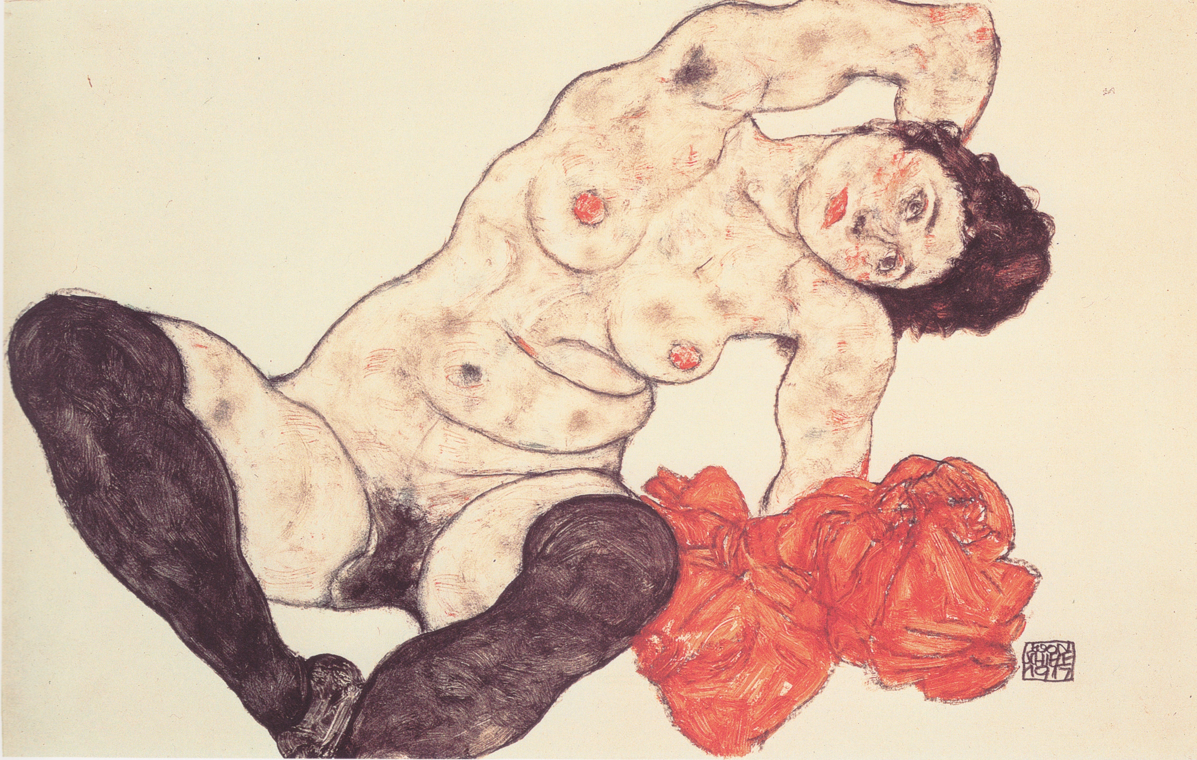 Reproduction du tableau « Q115407502 - Egon Schiele » par Alpha Reproduction en peinture à l’huile
