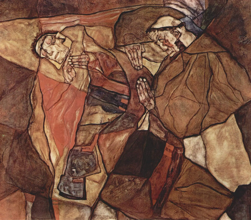 Døden (Den Dødelige Kamp) - Egon Schiele