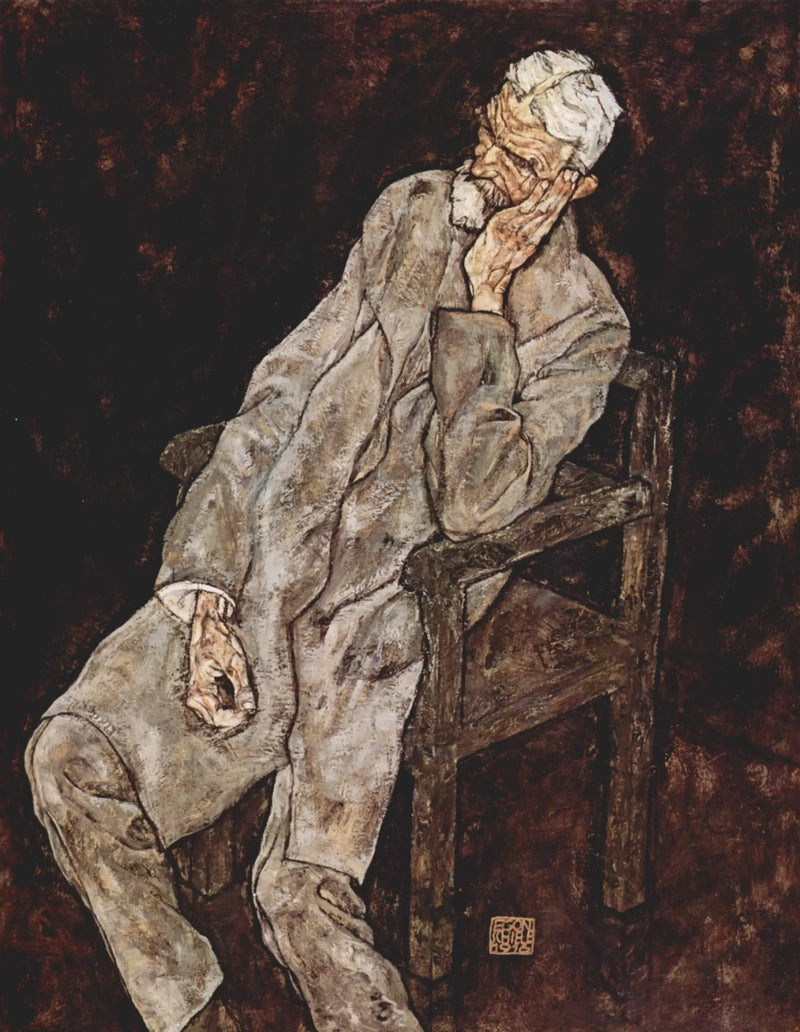 Portræt af Johann Harms - Egon Schiele