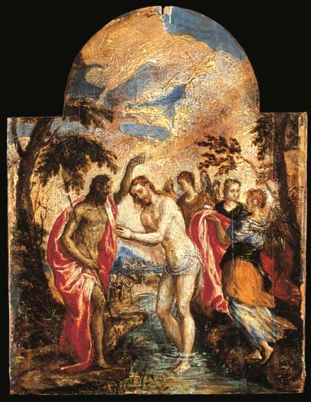 Baptême du Christ - El Greco