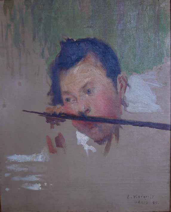 Cabeça - Estudo para "As duas irmãs ou No verão" - Eliseu Visconti