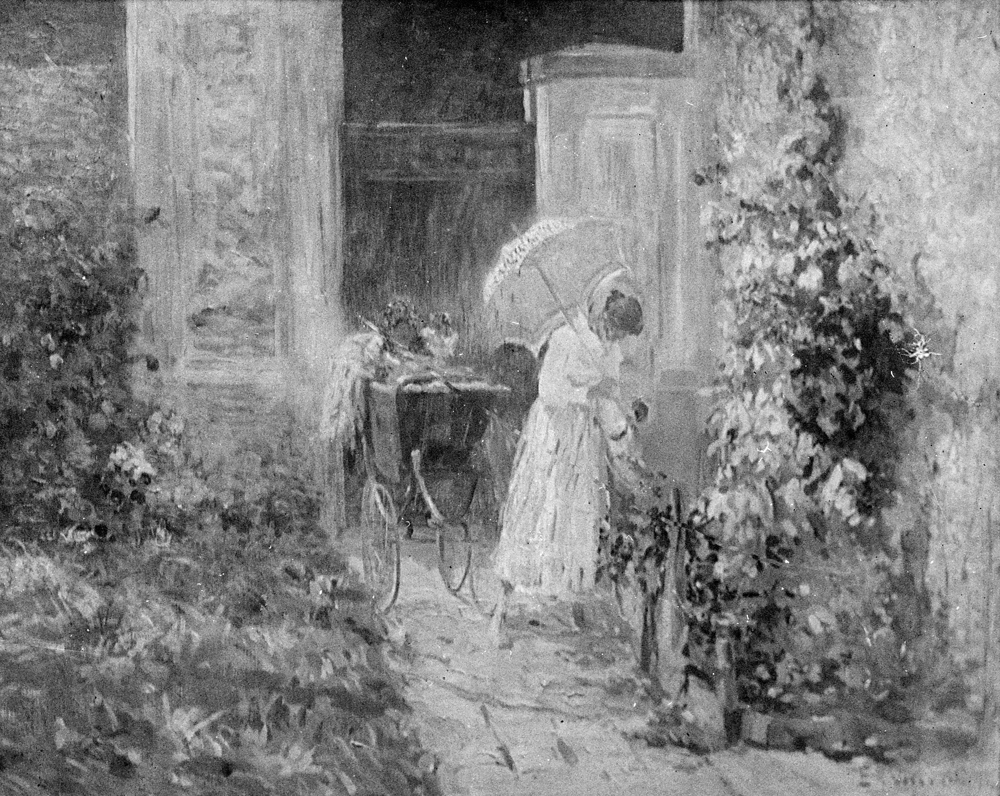 Cuidando das flores - Eliseu Visconti