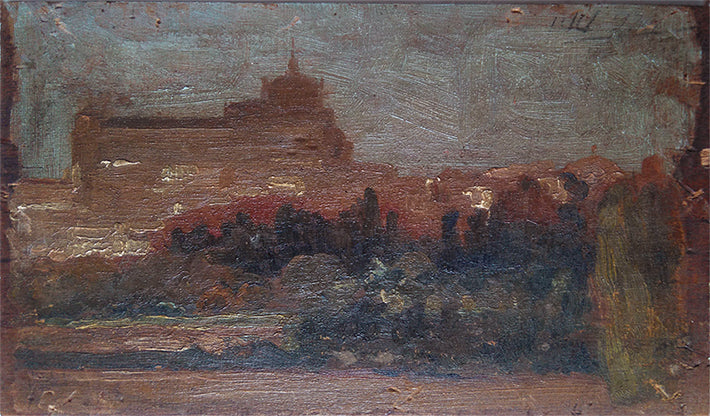 Palais de Madrid - verso de l'œuvre P491 - Eliseu Visconti