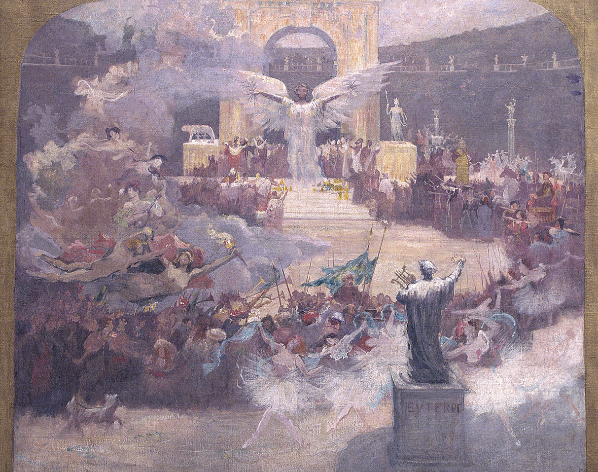 L'influence des arts sur la civilisation - Étude pour le panorama de la scène du Théâtre municipal de Rio de Janeiro - Eliseu Visconti