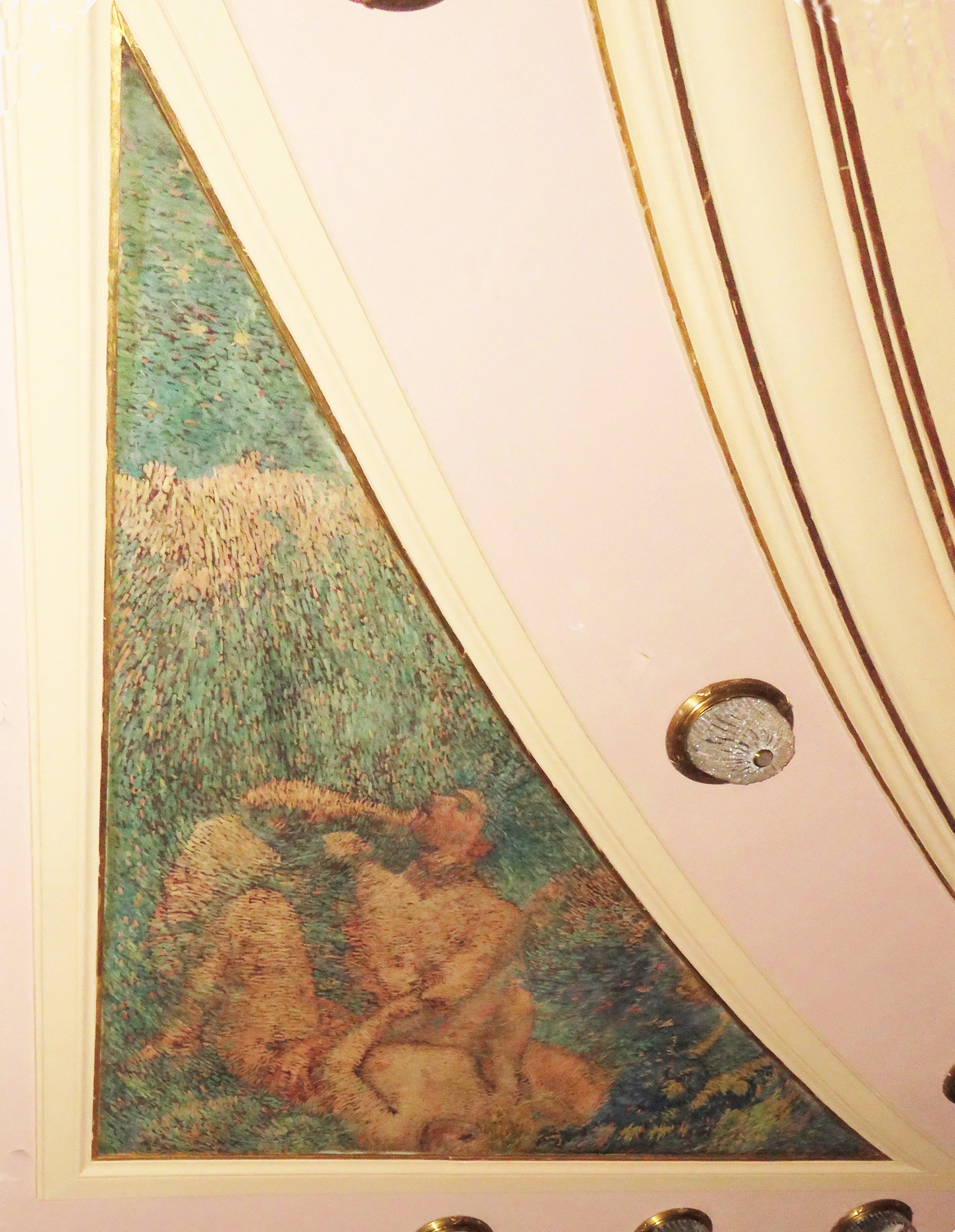 Alegoria ao Drama - Francesca da Rímini - Triângulo do teto sobre a plateia do Theatro Municipal do Rio de Janeiro - Eliseu Visconti