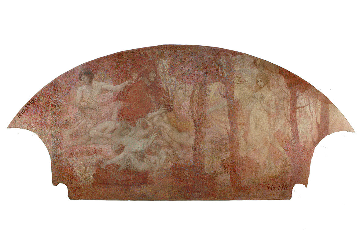 O Drama - Inspiração Poética - Peinture latérale du foyer du Théâtre municipal de Rio de Janeiro - Eliseu Visconti